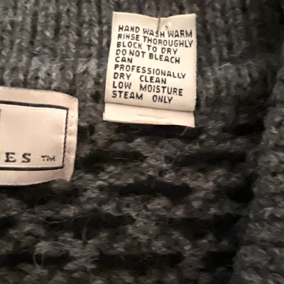 100% Shetland Wool sweater jacket Size Large - Picture 4 of 5